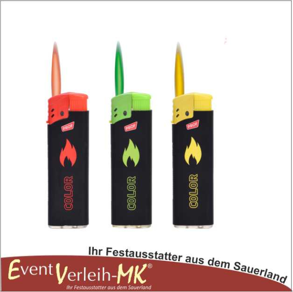 PROF Sturm-Feuerzeug Colorflame Rubber